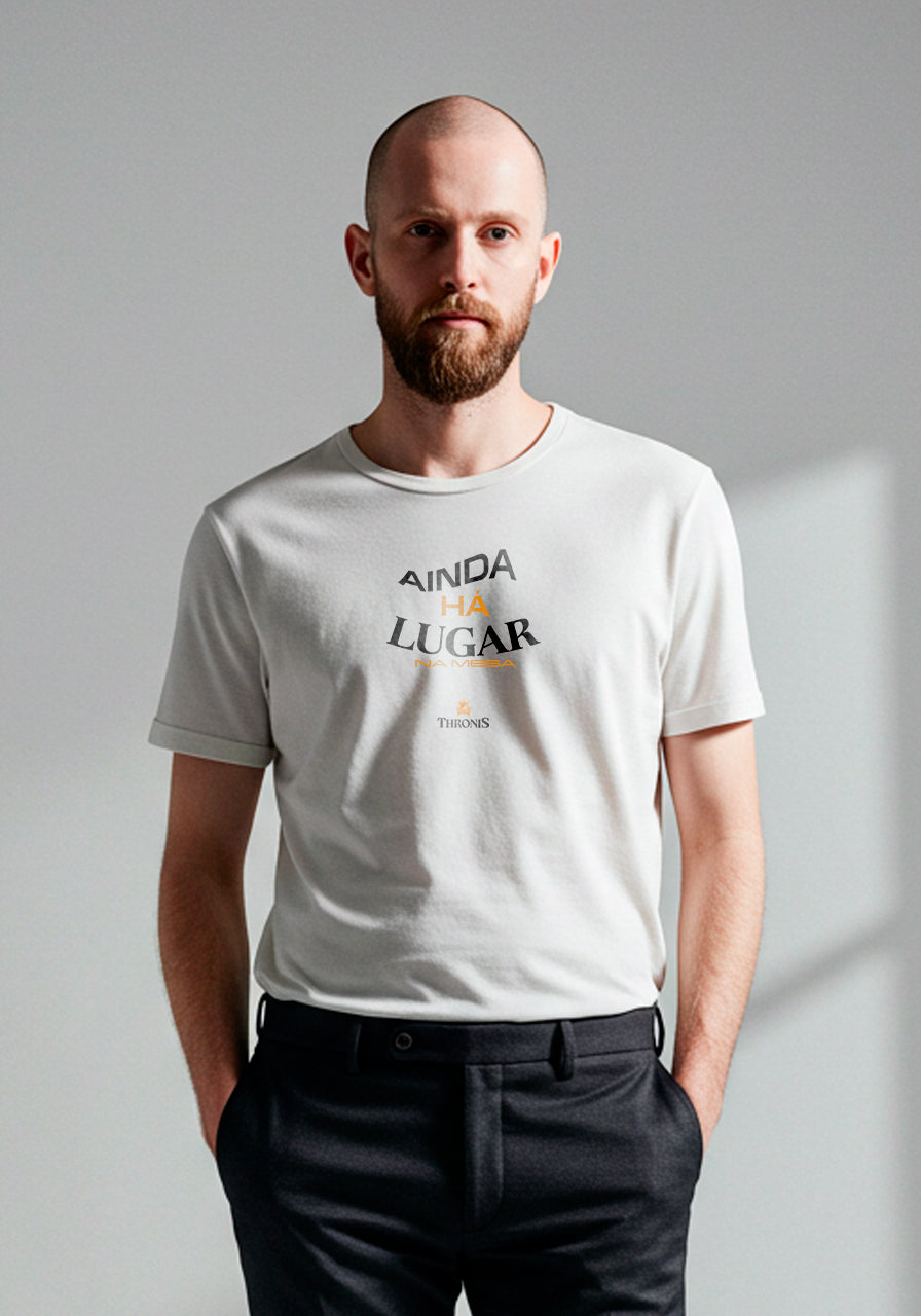 Camiseta Pima Peruano - Ainda há lugar na mesa
