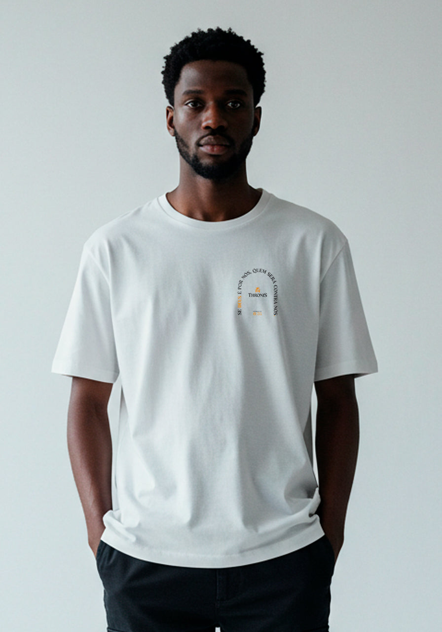 Camiseta Oversized  - Se Deus é por nós, quem será contra nós?