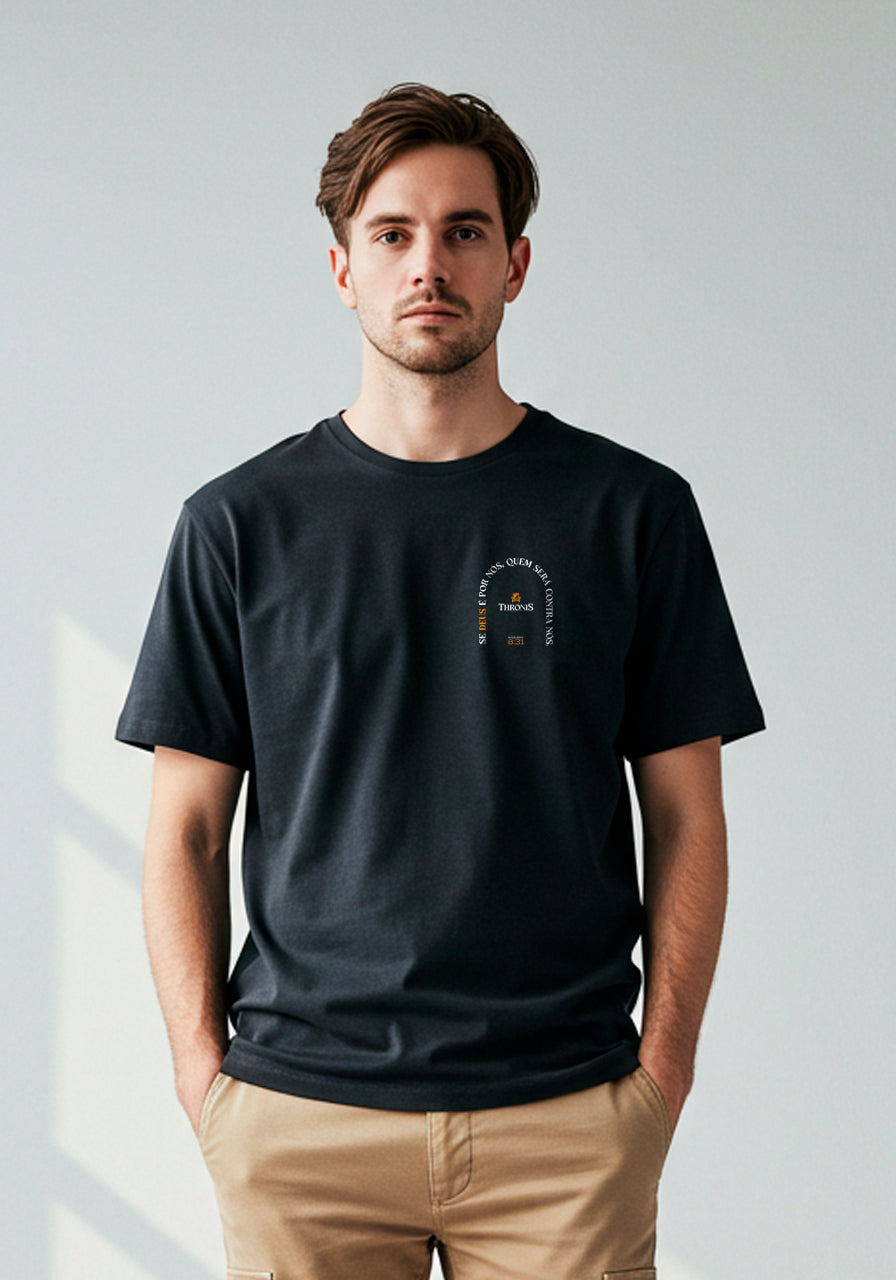 Camiseta Oversized  - Se Deus é por nós, quem será contra nós?