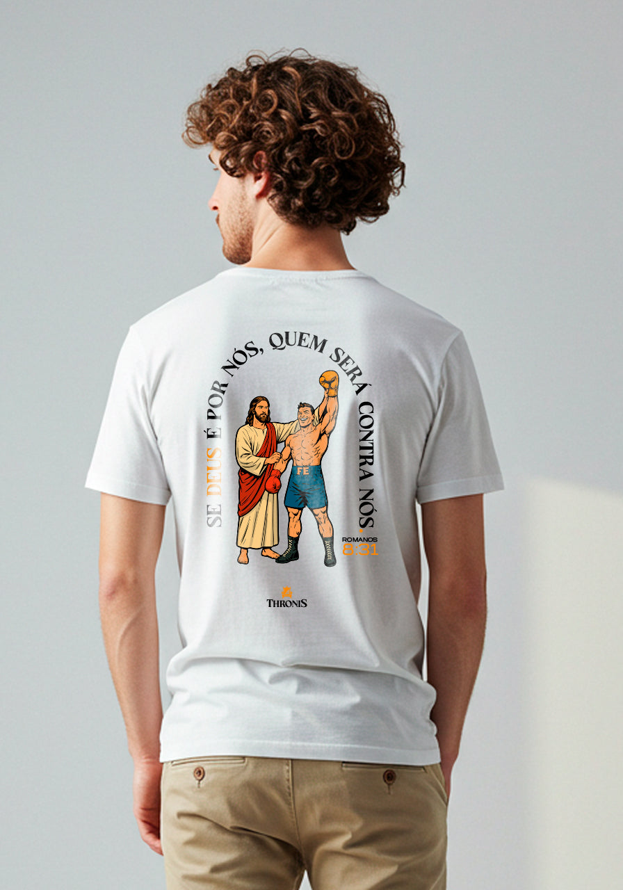 Camiseta Pima Peruano - Se Deus é por nós, quem será contra nós?