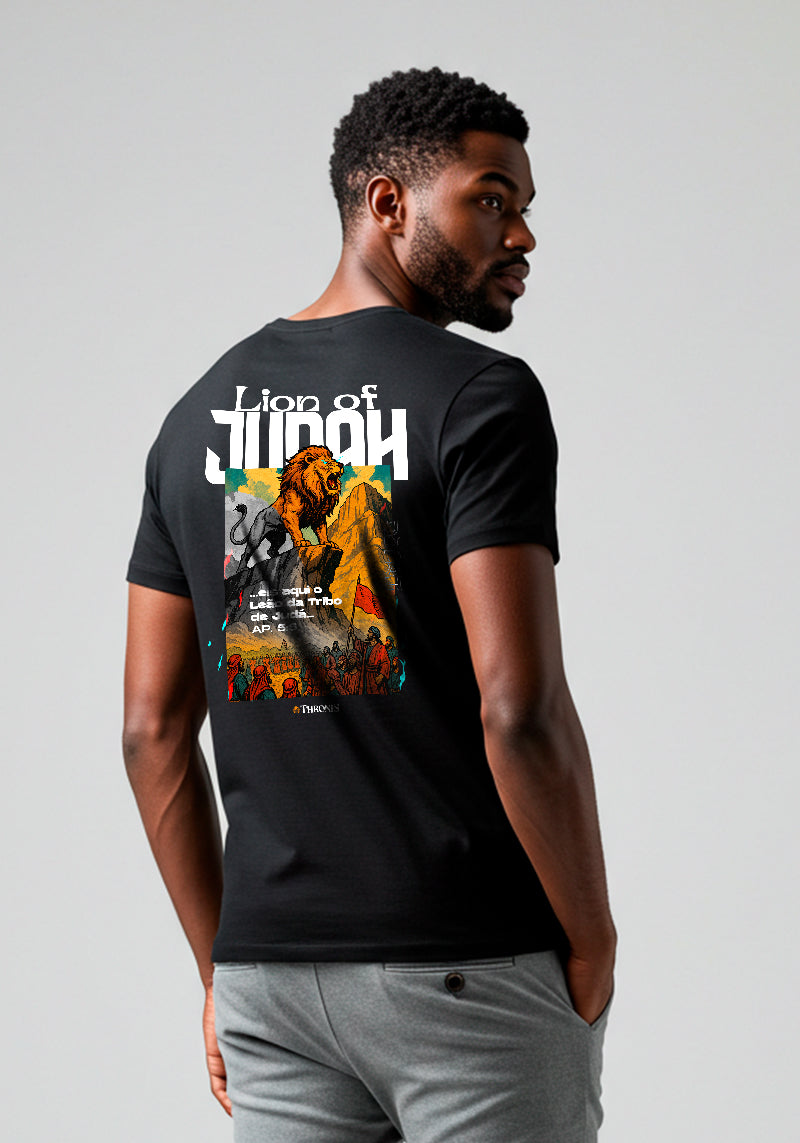 Camiseta 100% Algodão - Leão da Tribo de Judá