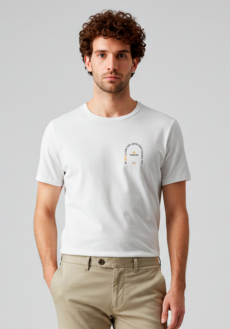 Camiseta Pima Peruano - Se Deus é por nós, quem será contra nós?