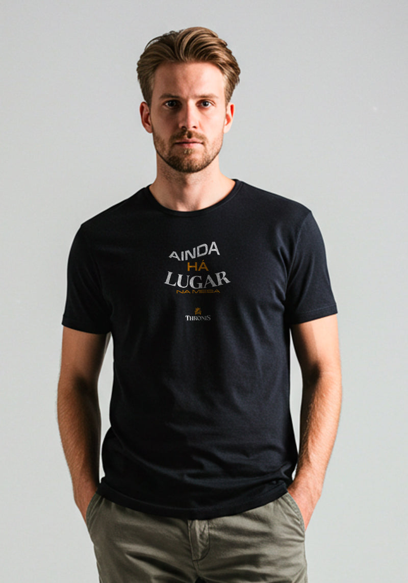 Camiseta 100% Algodão - Ainda há lugar na mesa