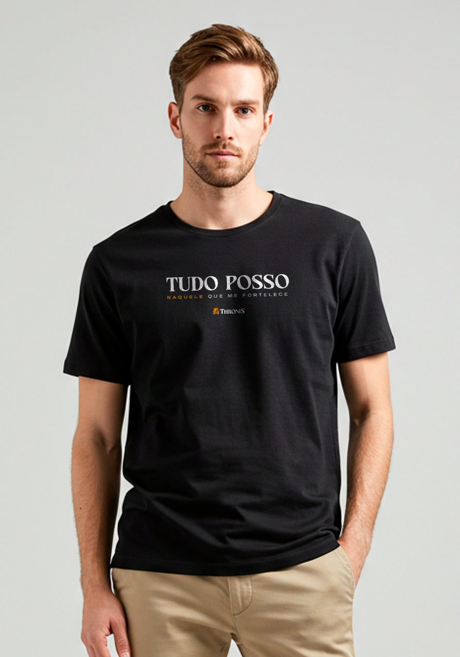 Camiseta Pima Peruano - Tudo posso naquele que me fortalece