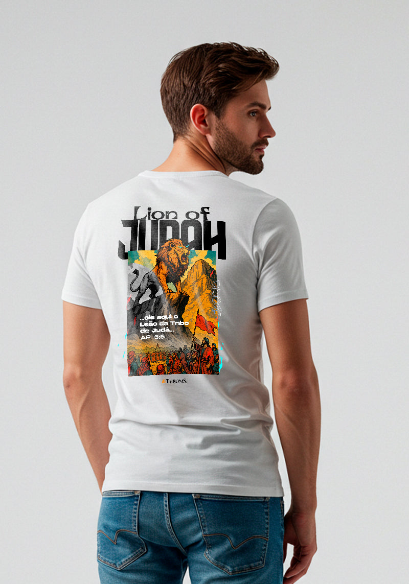 Camiseta 100% Algodão - Leão da Tribo de Judá